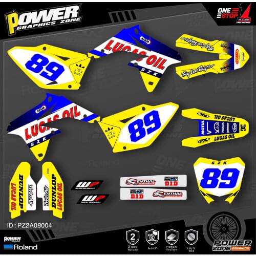 PowerZone Custom Team Graphics Decals Stickers Kit For SUZUKI Decal 2008-2017 RMZ 450 004
