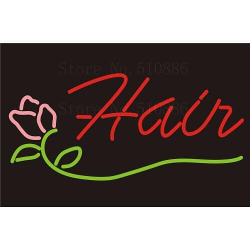 Custom Signage NEON SIGNS For Hair Salon Cutting Real GLASS Tube BAR PUB Signboard Display Decorate Store Shop Light Sign 17*14"