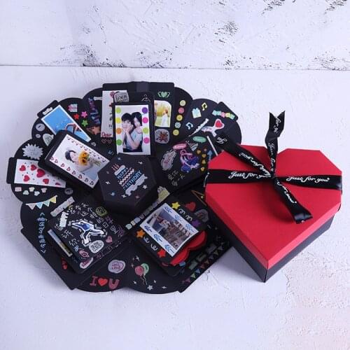 Heart Surprise Explosion Box DIY Handmade Birthday Scrapbook Photo Album Wedding Gift Box for Valentine Christmas Gift Boxes