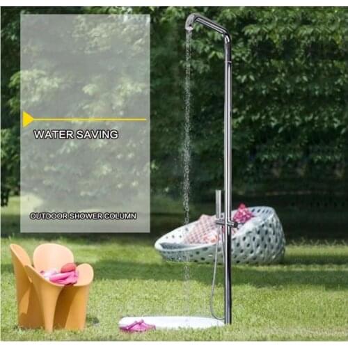 Vidric Chrome Outdoor Shower Faucet set high quality brass chrome Decked shower faucet set with rainfall shower head
