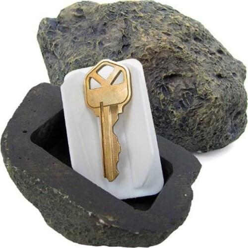 Hide a Spare Key Fake Rock - Looks & Feels like Real Stone - Safe for Outdoor Garden or Yard, Geocaching