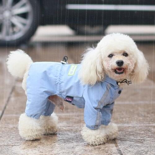 Reflective Dog Raincoat Jumpsuit Waterproof Clothing for Dog Rain Jacket maltese Pomeranian Bichon Poodle Schnauzer Dog Clothes