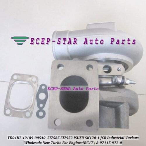 Free Ship TD04HL 49189-00540 8971159720 5I7585 5I7952 Turbo Turbocharger For ISUZU SK120 SK120-1 For JCB Industrial 4BG1 T 4BG1T