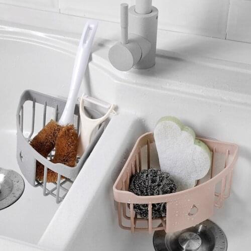Kitchen Sink Corner Storage Rack Sponge Holder Drain Basket Bathroom Shelf Toiletries Storage Holder Homer Kitchen Organizer