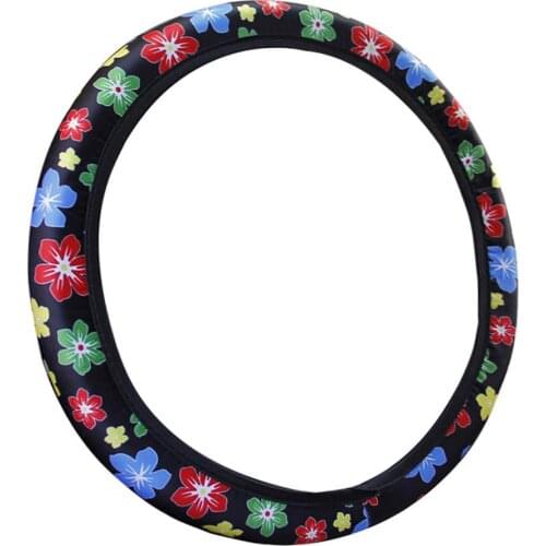 Universal Steer Wheel Cover Skidproof Color Wheel Cover Anti-Slip Embossing Texture Soft Car-styling Accessories