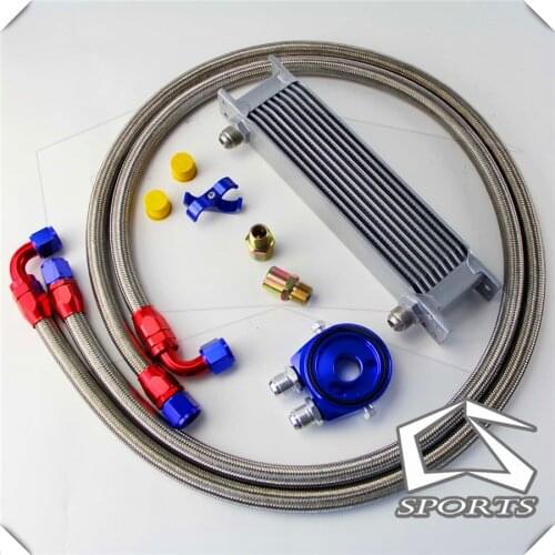 10 ROW AN-10AN UNIVERSAL OIL COOLER+ FILTER KIT