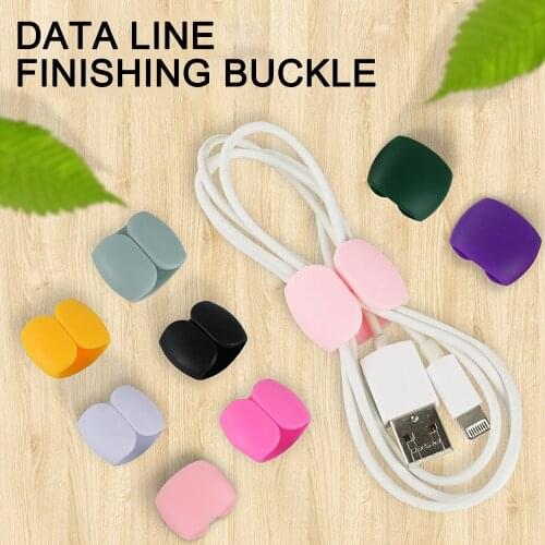 4Pcs/lot Cable Winder Multi-purpose Earphones Cable Clip USB Charging Data Cable Holder Desk Tidy Organizer Wire Cord Management