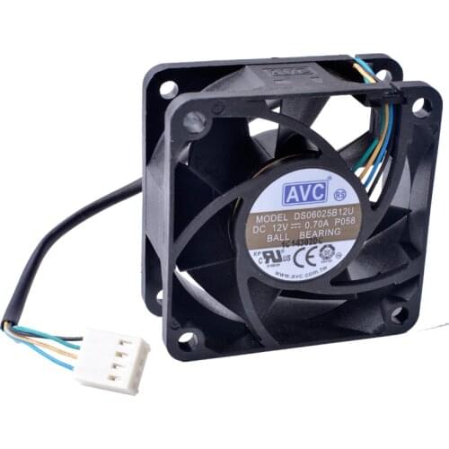 COOLING REVO DS06025B12U 12V 0.70A 60mm 60x60x25mm fan Computer CPU 4 wire 4pin double ball bearing large air volume cooling fan