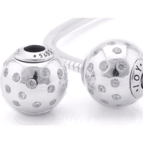 DIY Fits for Pandora Essence Bracelet Joy Essence Charms with Cubic Zirconia 925 Sterling Silver Jewelry for Women Free Shipping