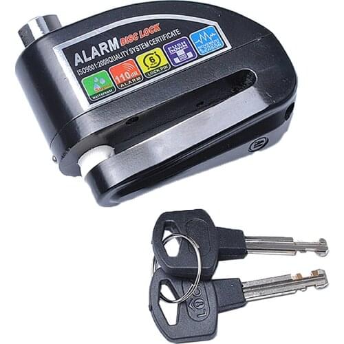1 x Motorcycle alarm disc brake lock with 2 x Brass security key
