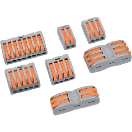 10pcs/lot) 222-412 PCT-212 PCT212 Universal Compact Wire Wiring Connector 2 pin Conductor Terminal Block Lever 0.08-2.5mm2