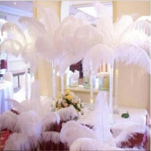 200 pcs Per lot 10-12 inch White Ostrich Feather Plume Craft Supplies Wedding Party Table Centerpieces Decoration Free Shipping