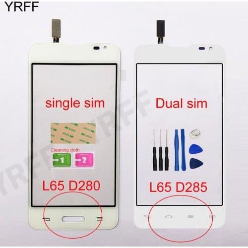 4.3'' touch For LG Series III L65 D280 D280N Dual Sim L65 D285 Touch Screen Digitizer Sensor Touch Glass Lens Panel Replacement