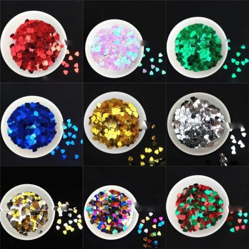 4mm 6mm silver bottom PVC heart loose sequins garment accessories with sequins DIY wedding throwing confetti