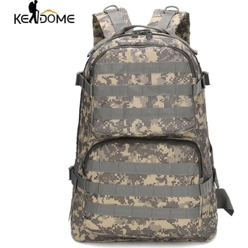 45L 3D Military Tactical Assault Pack Backpack Army Molle Mountain Climbing Rucksack Outdoor Sports Hiking Hunting Bags XA368WD
