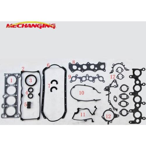 B3 B3E For MAZDA FAMILIA 121 Engine Rebuilding Kits Engine Parts Full Set Engine Seal Gasket 8ABL-10-271 KY01-99-100 50075700