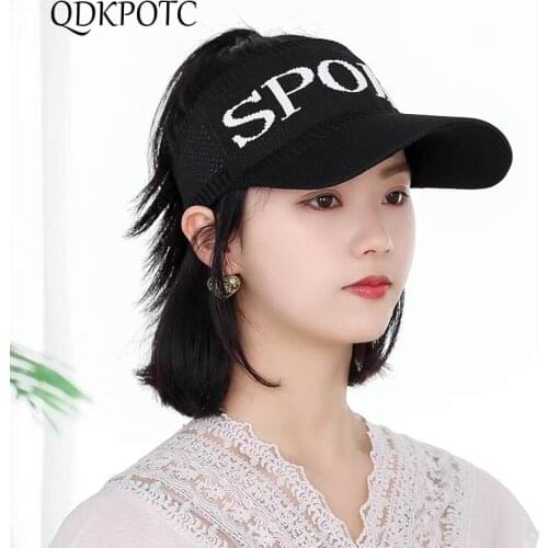 2021 Hat new Summer Empty Top Women Sun Hats Fashion Letter Motion Run Breathable Sun Protection Shading Baseball Cap QDKPOTC