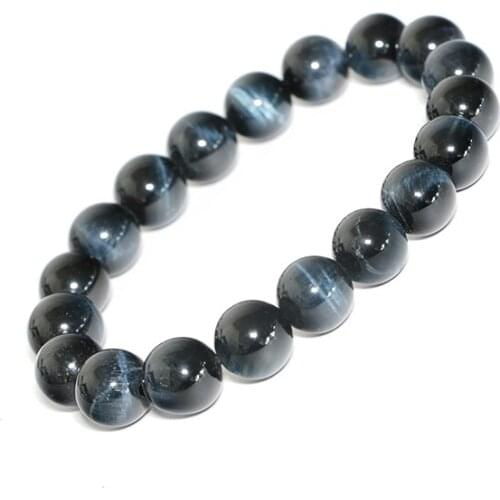 Blue Tiger Eye Natural Stone Bracelets For Women Men Simple Energy Stone Bracelet help Academic Business Magnetic Field Jewelry