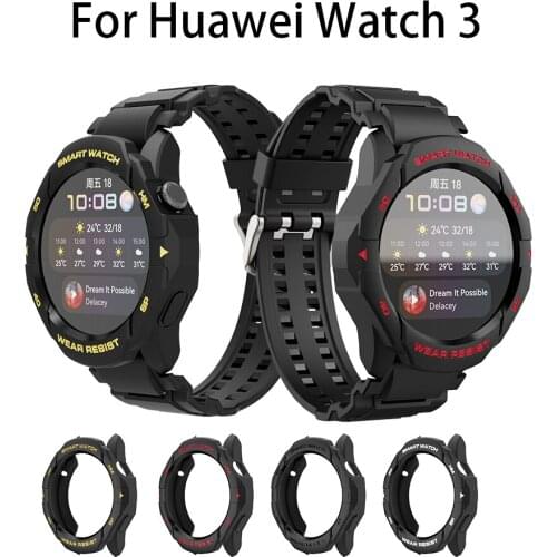 SIKAI Case For Huawei Watch 3 TPU Shell Protector Cover Band Strap Bracelet Charger for Huawei Watch3 SmartWatch Accessories