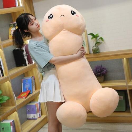 Baby Kawaii Creative Sexy Penis Plush Toys Stuffed Soft Sleeping Long Pillow For Lovers Girlfriend Lovely Birthday Gift Dolls