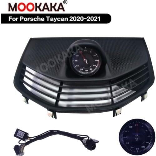 For Porsche Taycan 2020 2021 Car Dashboard Center Clock Stopwatch Interior Compass Time Electronic Meter Clock Accessional