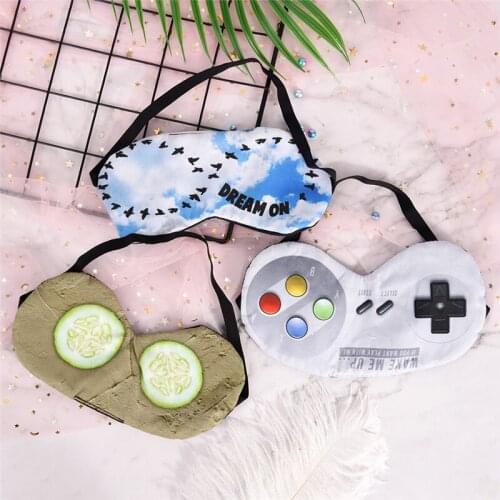 Sleep Eye Mask Soft Padded Sleep Travel Shade Cover Rest Relax Sleeping Blindfold Eye Aid Mask Rest Eye Shade Cover 3 Styles