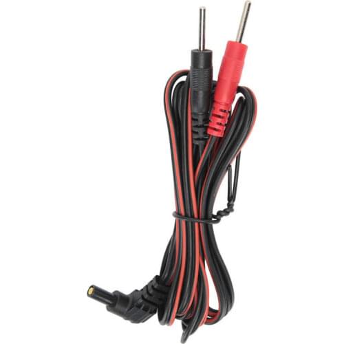 Electrode Lead Wires 10pcs / bag 2.35mm 1.2m 2 In 1 Pin Type Electrode Lead Wires Cable for TENS Unit Physiotherapy Machine