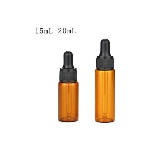 Emptpy 5ml 10ml 15ml 20ml Glass Essential Oil Dropper Bottle 1/3oz Drop Liquid Pipette jars 1/2oz Amber Cosmetic Packaging