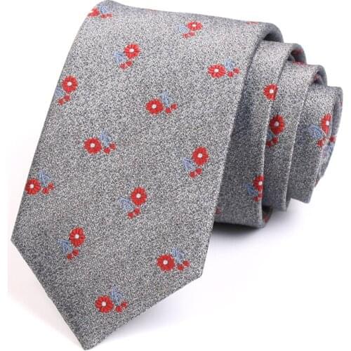 Mens 7CM Sunflower Jacquard Nack Tie High Quality Gentleman Fashion Formal Tie For Men Business Suit Work Necktie With Gift Box