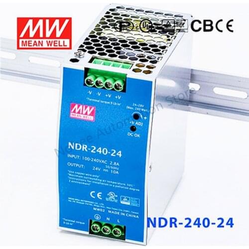 Meanwell NDR-240 DIN Rail Mounted Guide Type Switching Power Supply 24V Power-Supply Switching