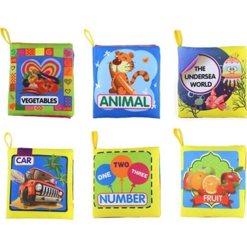 Soft Cloth Book Learning Cognize Reading Books Ratteles Early Educational Toys Readings for Kids Infant Baby Toys 0-12 Months