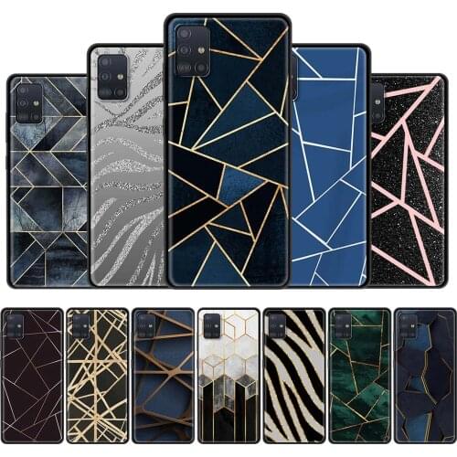 Soft Phone Case For Samsung Galaxy A51 A71 A21s A31 A41 M31 A11 A12 M51 A32 5G M30s A91 A42 Cover Funda Marble Geometric Figure