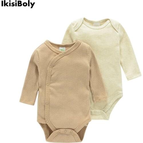 New Baby Girl Clothes Newborn Bodysuits Boys Long-Sleeve Organic Cotton 2-Pack Sets Onesies Designer Bebe Rompers Playsuits 2021