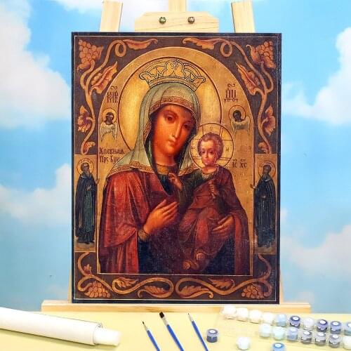 Region Orthodox Icon Paint By Numbers Package Acrylic Paints 50*70 Painting On Canvas New Design For Children Wholesale