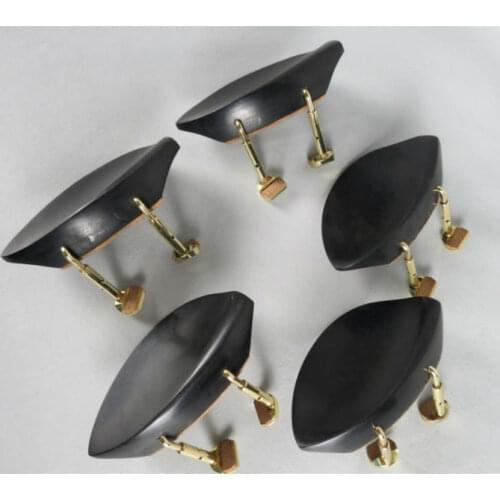 1pc ebony Viola chin rests with hill style chinrest clamps installed viola parts accessories fittings clamps free shipping