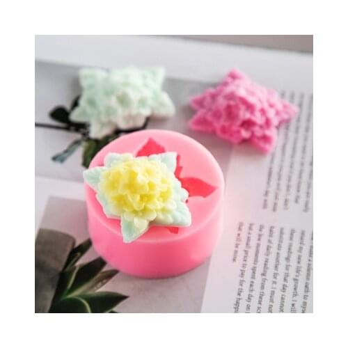 PRZY Single Hole Flowers Mold Handmade Flower Silicone Soap DIY Aroma Mould Soap Making Moulds Resin Clay Molds Eco-friendly
