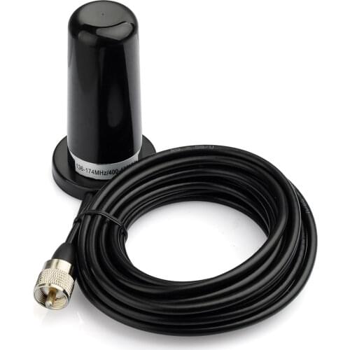 Superbat VHF/UHF Dual Band Intercom Vehicle Radio Antenna Magnet Mount NMO for Motorola PM400 XTL2500 Taxi Mobile Radio Antenna