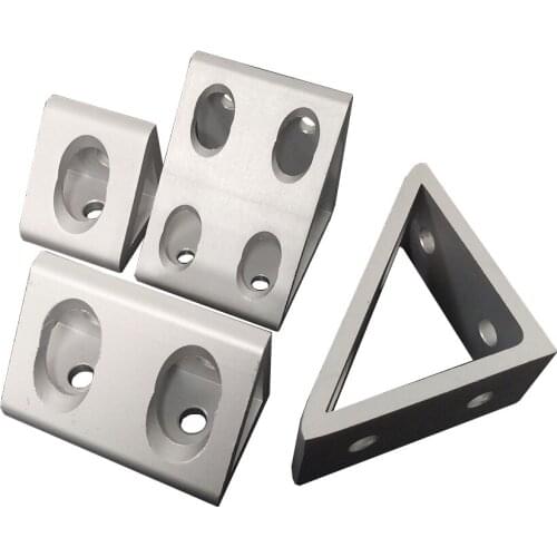 1 piece Triangular type 4/8 hole 4040/4545/6060/8080/9090 connector Corner Angle Bracket Connection Joint for Aluminum Profile