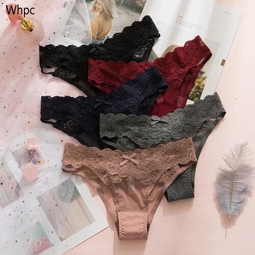 Sexy Women Lace Panties Seamless G-String Female Underwear Solid Low Waist Lingerie For Ladies Breathable Thong For Sex