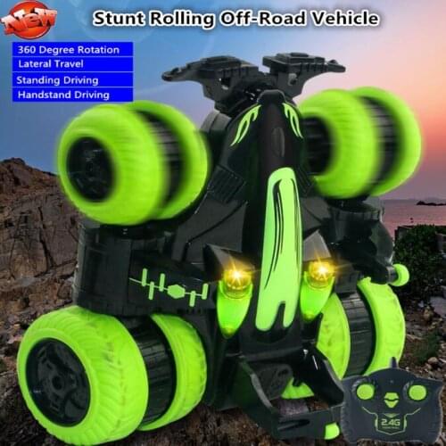 Stunt Tumbling Off-Road Remote Control Car RC 2.4G High Speed 360 Degrees Standing Upside Down Horizontal Driving Childrens Toy
