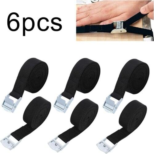 Universal Multi-function 6Pcs 250cm Adjustable Travel Luggage Suitcase Baggage Tying Belt Nylon Straps Auto Accessories