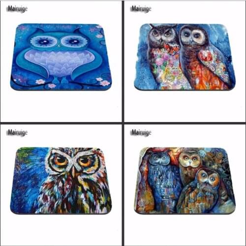 Mairuige High Quality The owl Prints Design Durable Rectangle Mouse Pad Computer Mat 180mmx220mmx2mm And 29*25cm And 25*20*2cm