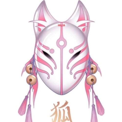Japanese Fox Masks cat face mask PVC Japanese style wind fox anime cosplay Costumes rave masquerade cosplay mask japanese mask