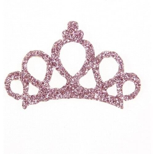 Yundfly 10pcs Chic Flatback Glitter Crown Hair Accessories DIY Baby Girls Headband Children Headwear