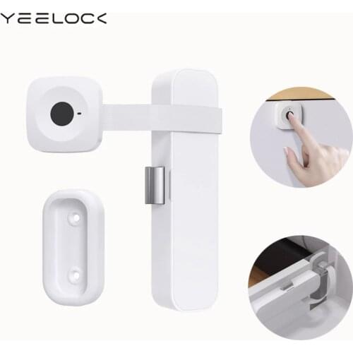 YEELOCK Smart Home Fingerprint Lock File Storage Cabinet Lock Keyless Quick Unlock USB-C Rechargeable Children Baby Safety Locks