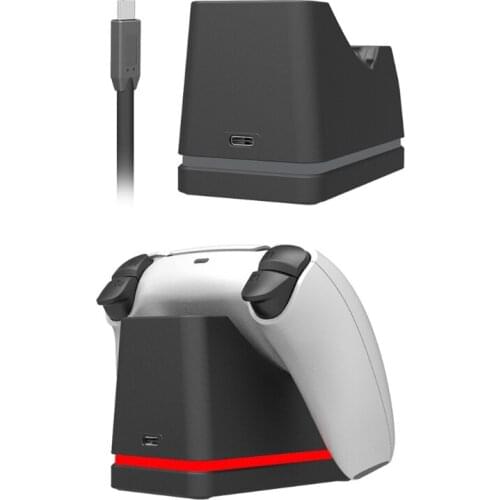 Charging Dock Cradle Charging Station Compatible with PS5 Wireless Controller Charger With Led Indicator USB Charge