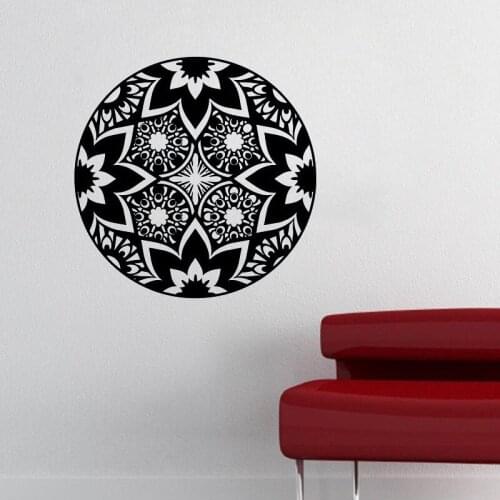 ZOOYOO Hot Sale Self Adhesive Indian Mandala Pattern Wall Sticker Home Decor Living Room Vinyl Art Murals