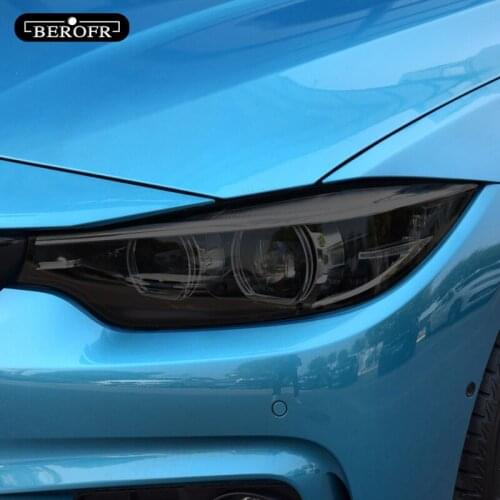 2 Pcs For BMW 4 Series F32 F33 F36 Car Headlight Tint Black Protective Film Vinyl Protection Transparent TPU Sticker Accessories