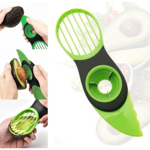 3 In1 Avocado Slicer Peel core shred avocado cutter fruit core remover multi-function fruit cutter kitchen gadget avocado cutter