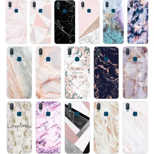 347FG pink white blue marble gift Soft Silicone Tpu Cover phone Case for VIVO Y3 Y11 Y12 Y15 Y17 Neo Pro Case